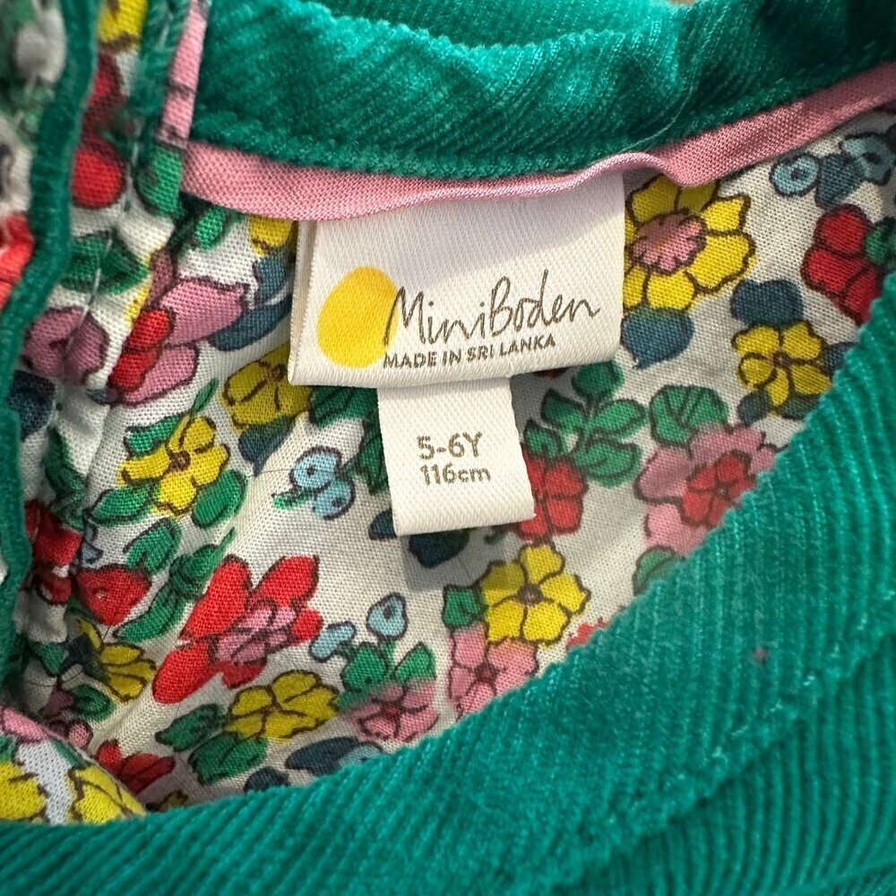 Mini Boden Corduroy dress heart pockets - Picture 3 of 5